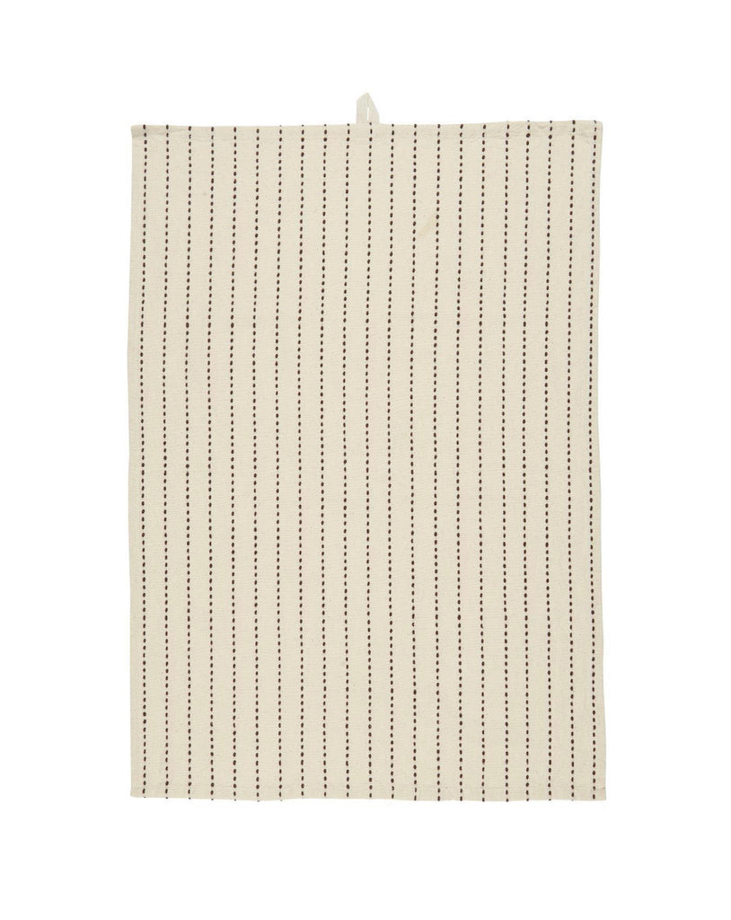 Viskestykke - Natur m. brune striber