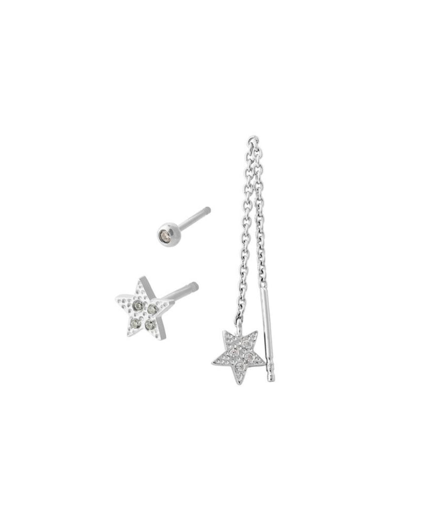 PERNILLE CORYDON - SPARKLING STAR EARRING BOX - FORGYLDT/SØLV