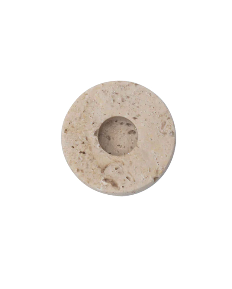 WABI SABI - GLØD LYSESTAGE - TRAVERTIN Ø6/Ø8 CM