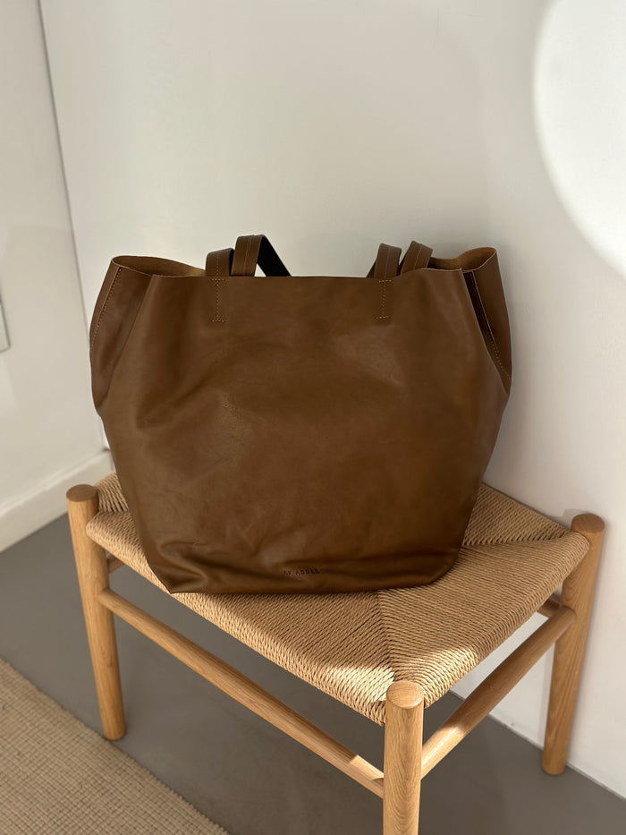 Af Agger - Leather Tote Bag - Brown