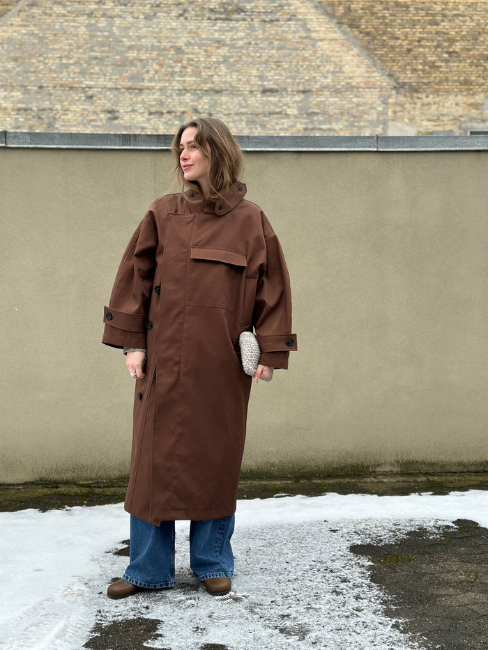 Af Agger - Water Resistant Trench Coat - Dusty Brown