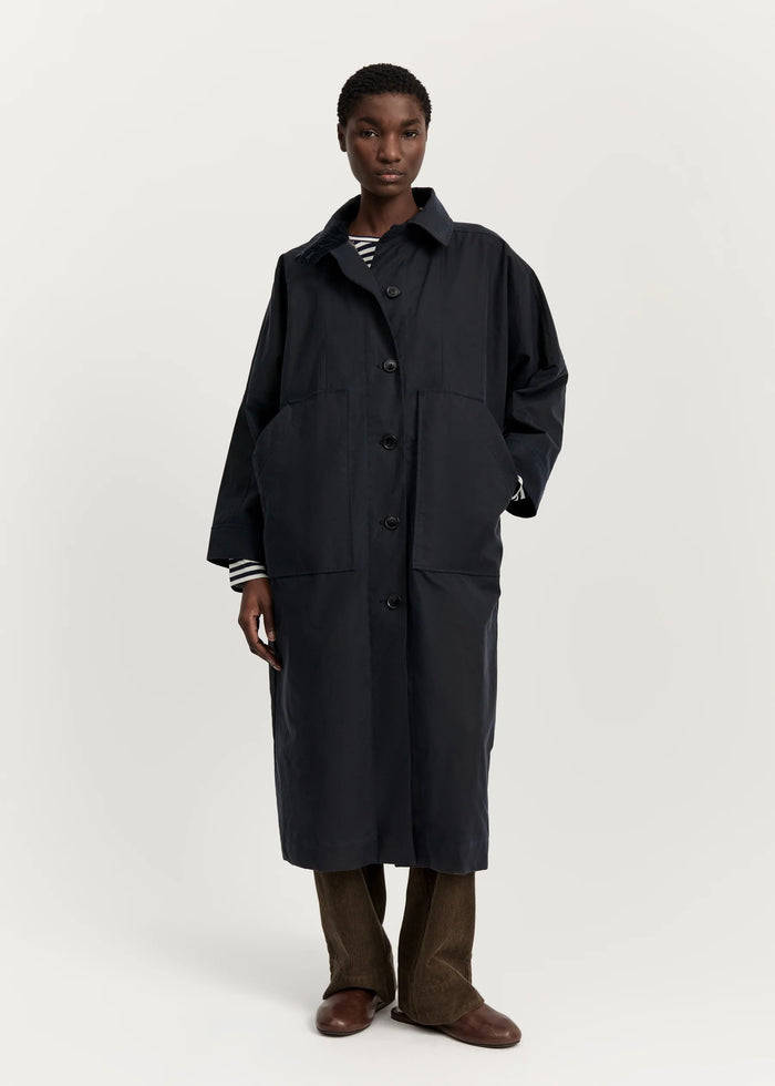 Aiayu - Jay Coat Oilskin - Navy