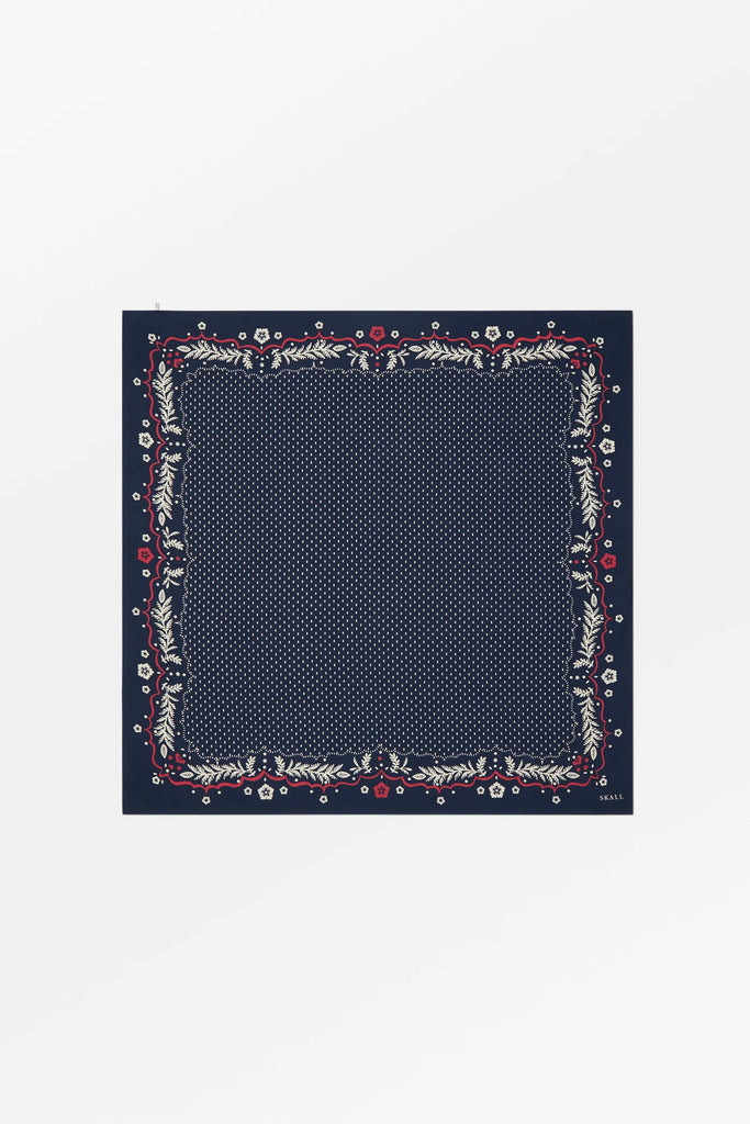Skall Studio - Juniper Big Scarf - Navy/Red/Ecru