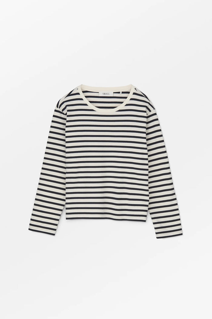 Skall Studio - Loui Oversized Blouse - Dark Navy/White Stripe