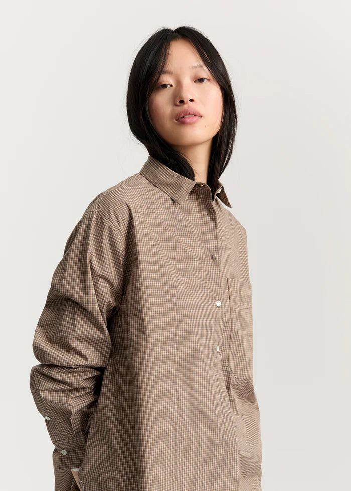 Aiayu - Lynette Shirt Check - Mix Fossil