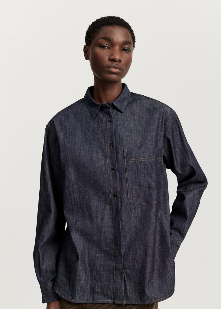Aiayu - Lynette Shirt Denim - Classic Blue