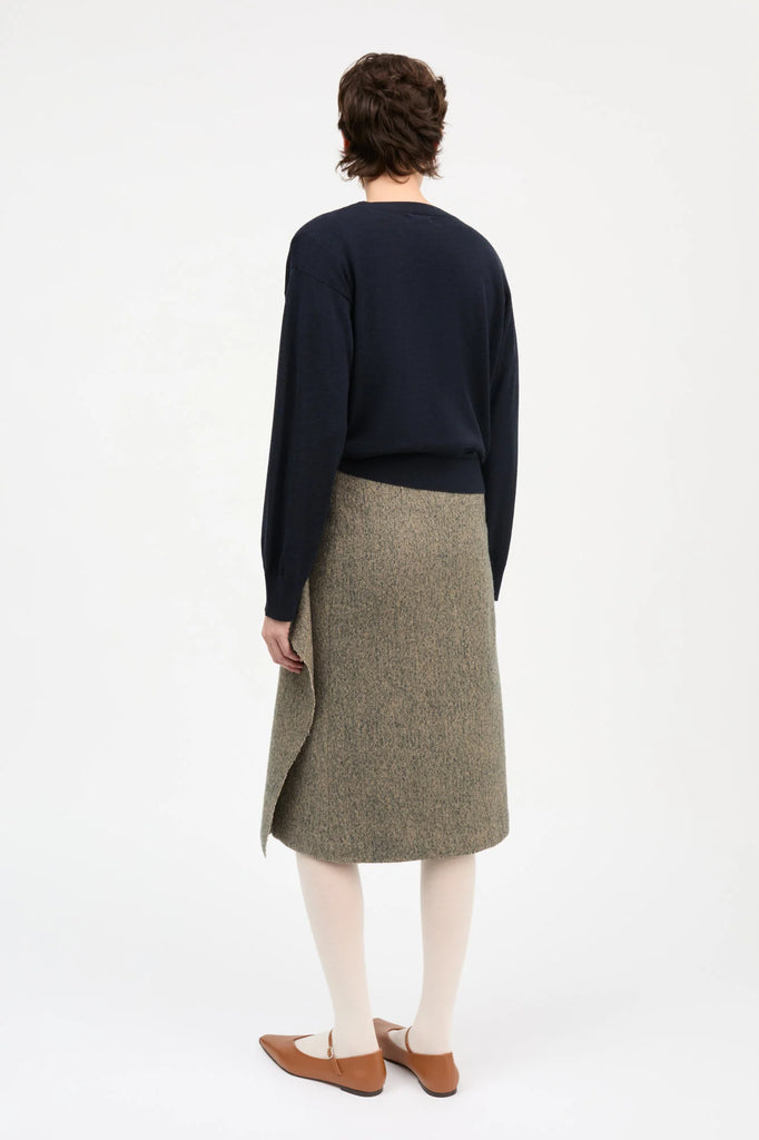 Skall Studio - Margaret Skirt - Brown/Grey Herringbone