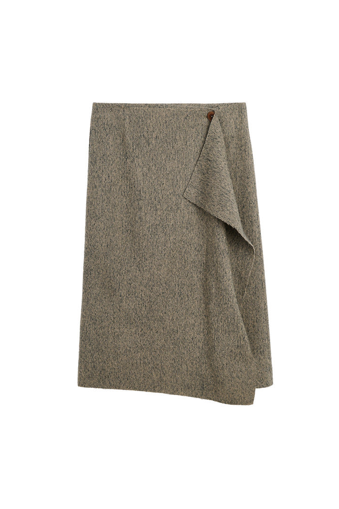 Skall Studio - Margaret Skirt - Brown/Grey Herringbone