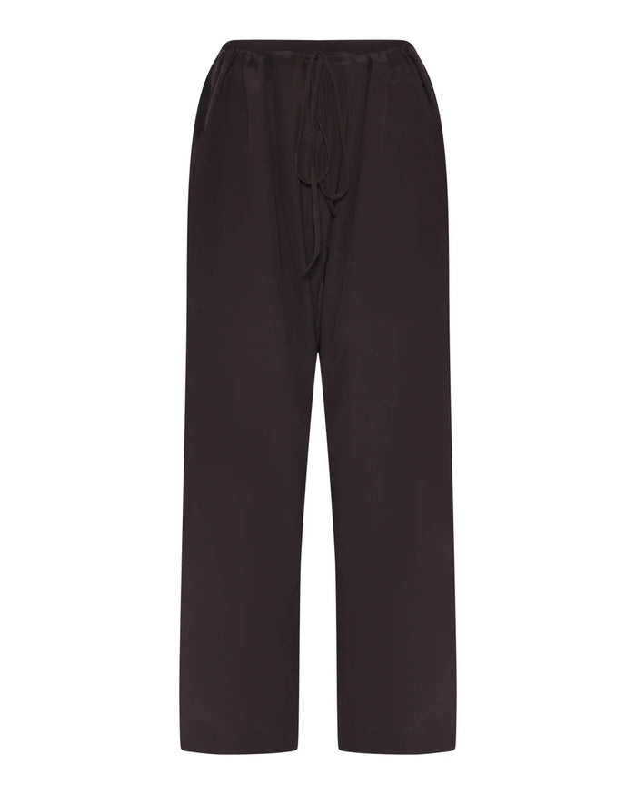 Frau - Milano Silk Crepe Bukser - Chocolate Torte