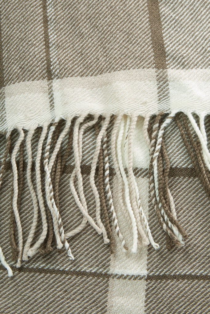 Skall Studio - Nelle Scarf - Brown/Ecru check