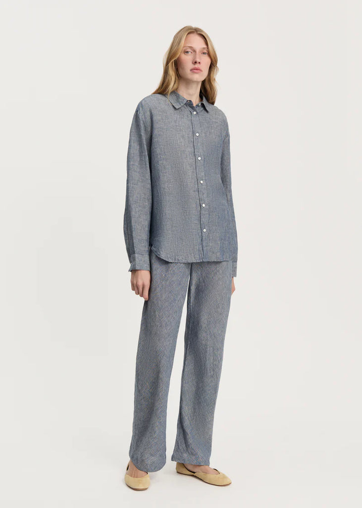 Aiayu - Paulina Shirt Linen - Night Sky
