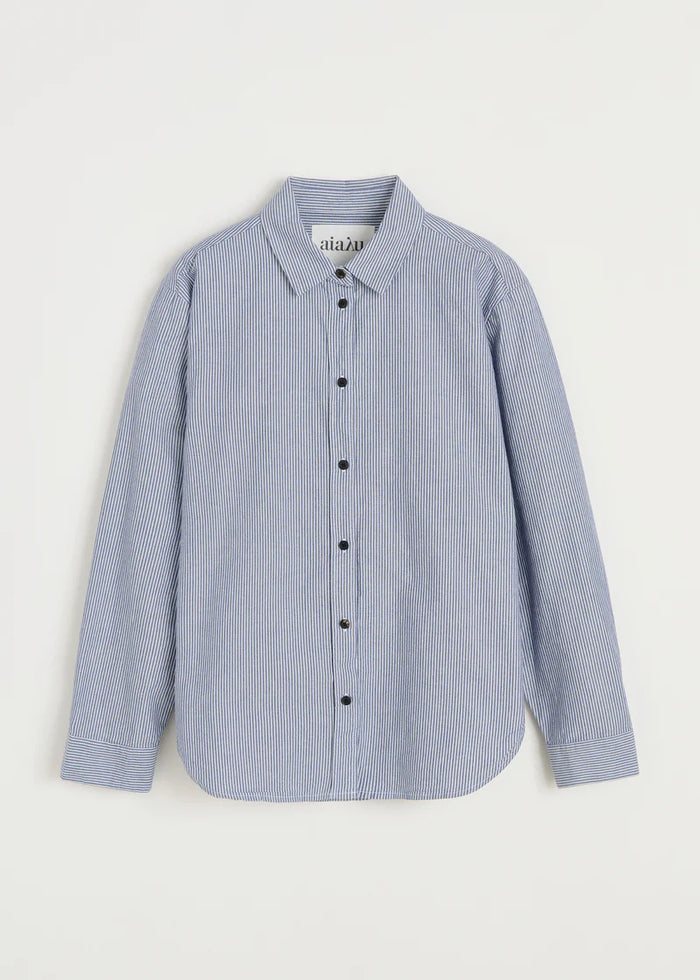 Aiayu - Paulina Shirt Striped - Mix blue