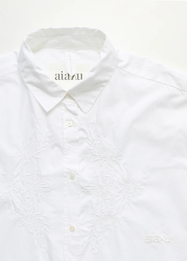 Aiayu - Shirt Embroidery - White