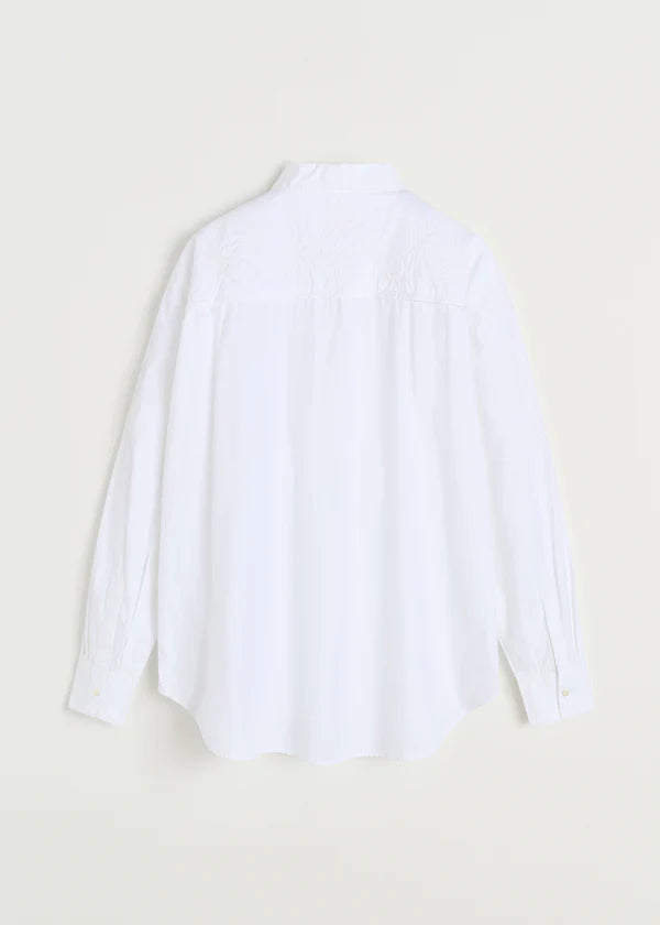 Aiayu - Shirt Embroidery - White