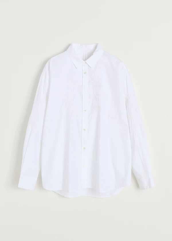 Aiayu - Shirt Embroidery - White