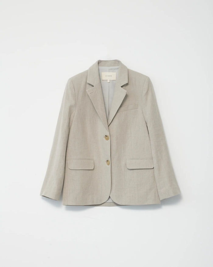 Af Agger - Linen Straight Blazer - Nature