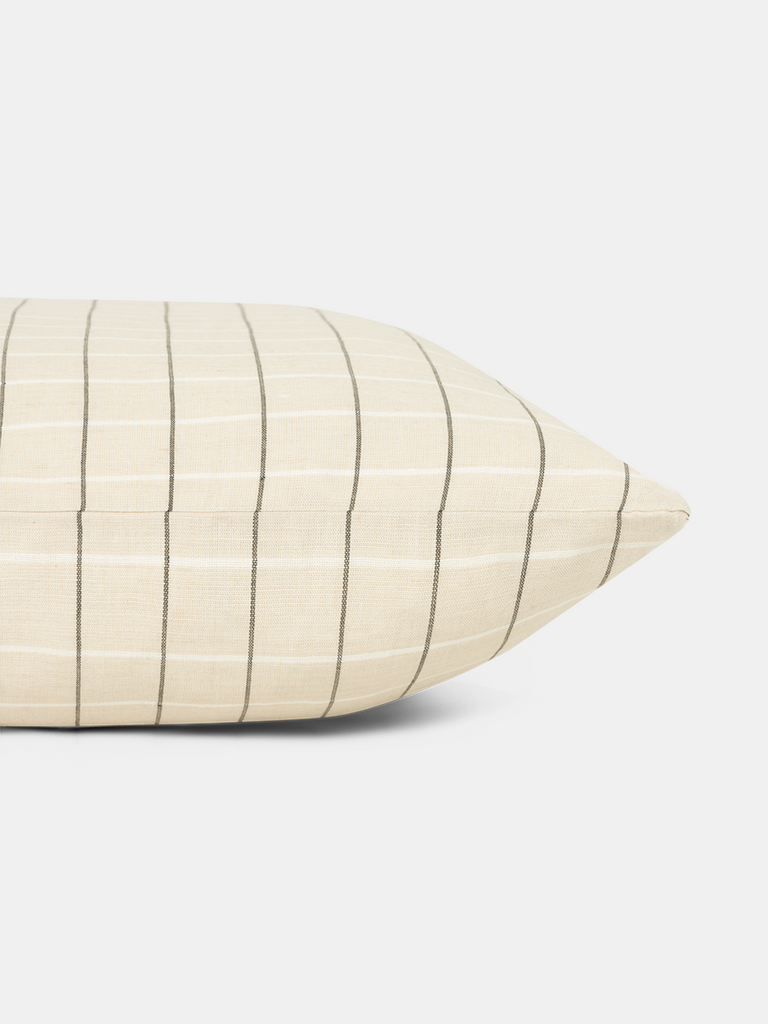 Studio Feder - Sienna Cushion - Winter White Check