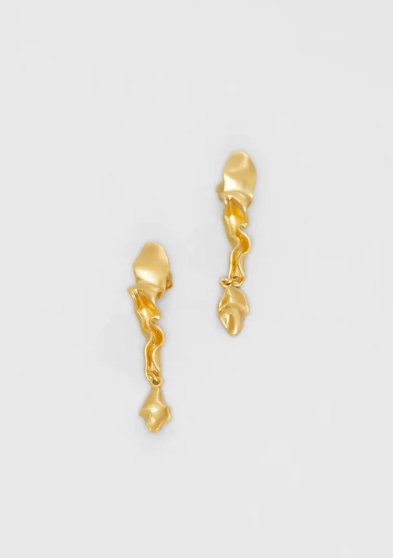 TRINE TUXEN - Puntarelle ørering - forgyldt
