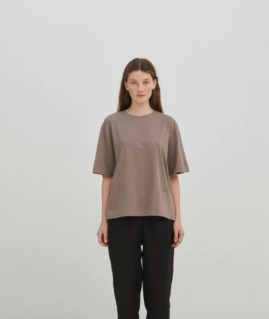 Skall Studio - Andy oversize t-shirt - cold brown
