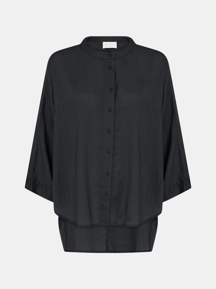 Frau - Seoul Short Linen Shirt - Phantom