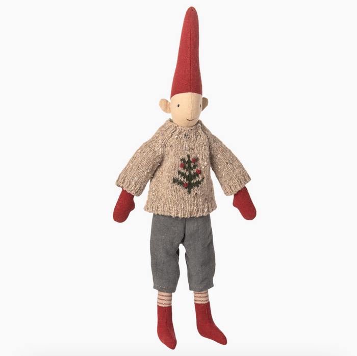 Maileg - Nisse str. 2 - Dreng m. Strik