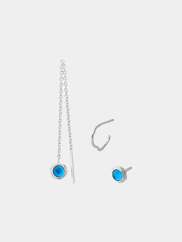Pernille Corydon - Blue Hour Eearring Box - Sølv el. Forgyldt