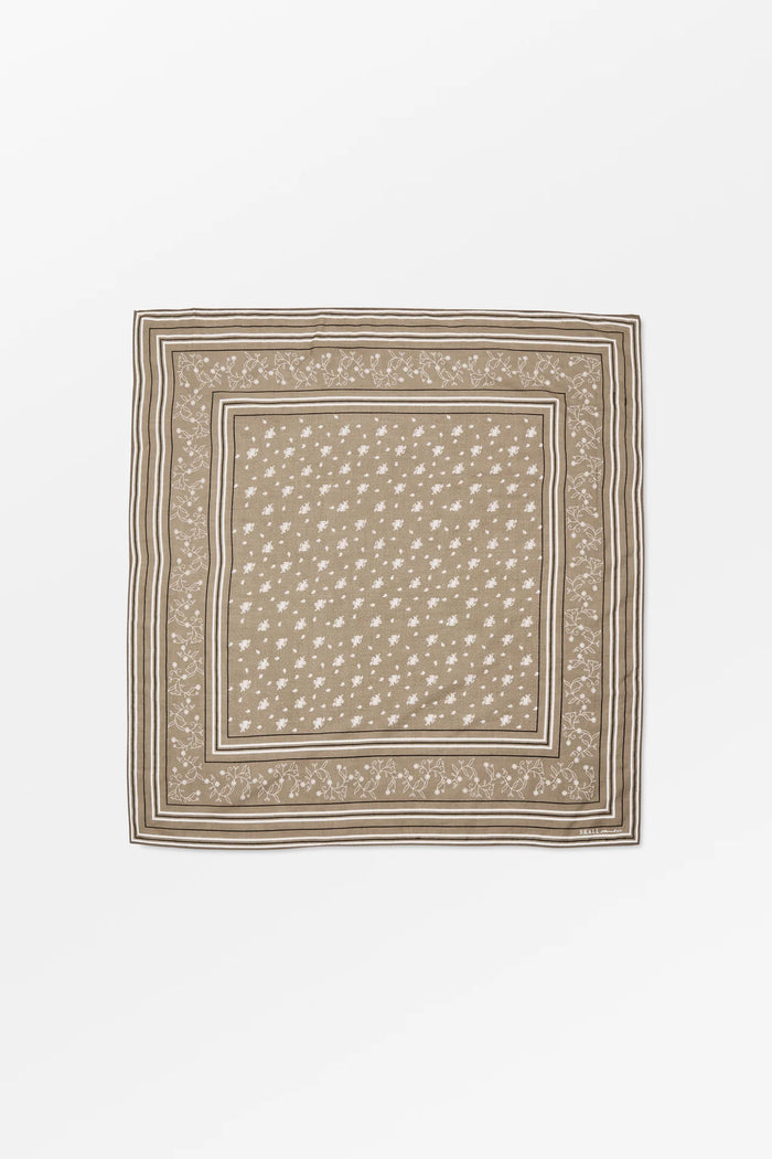 Skall Studio - Skall Classic Scarf 90x90 - Moss/White/Black