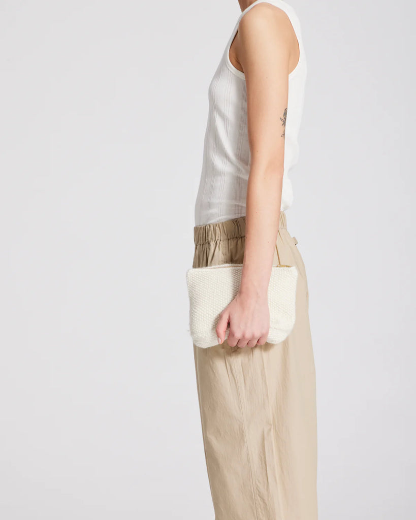 Gai+Lisva - Stine Alpaca Purse - Off White