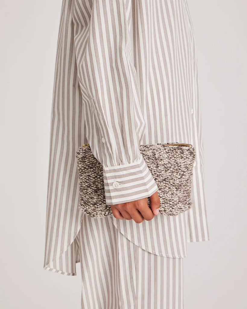 Gai+Lisva - Stine Alpaca Purse - Ecru/Brown