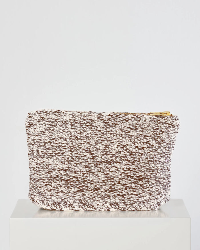 Gai+Lisva - Stine Alpaca Purse - Ecru/Brown