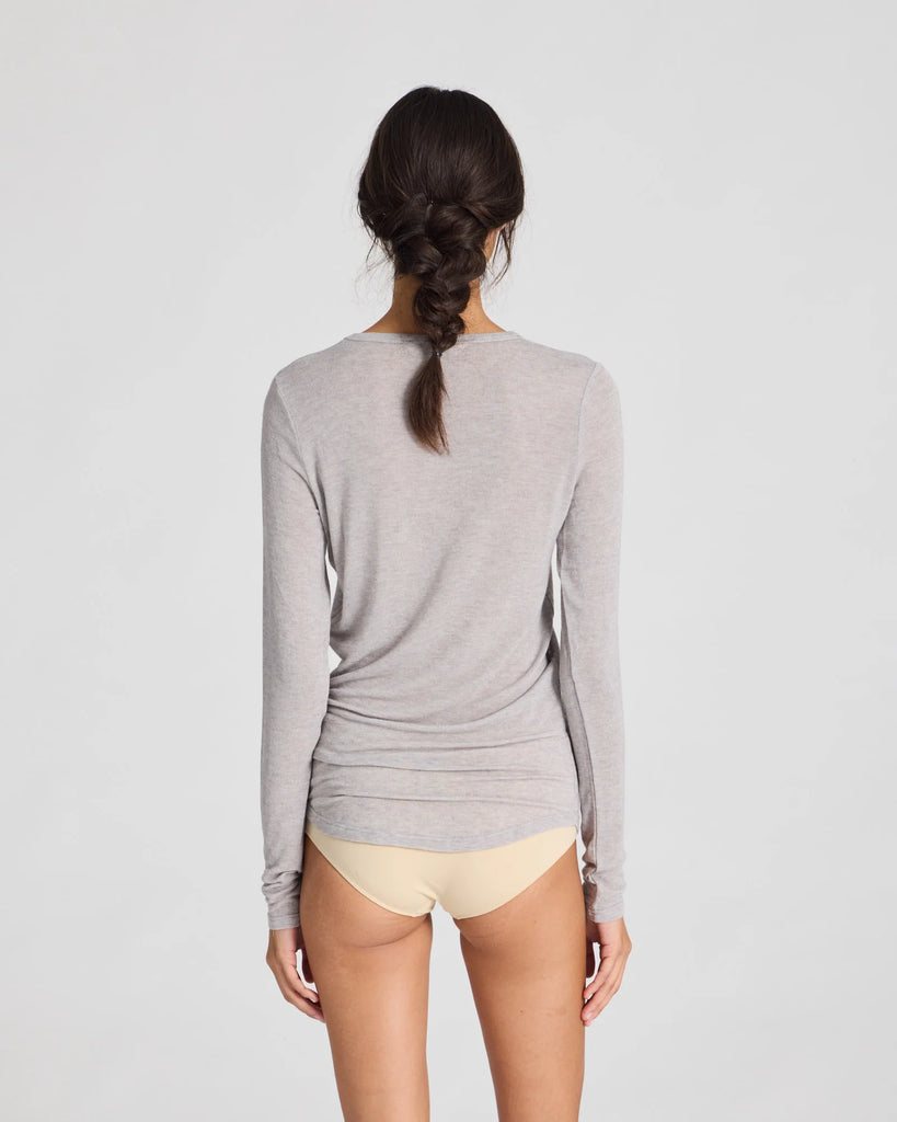 Gai+Lisva - Thyra Top - Light Grey Melange