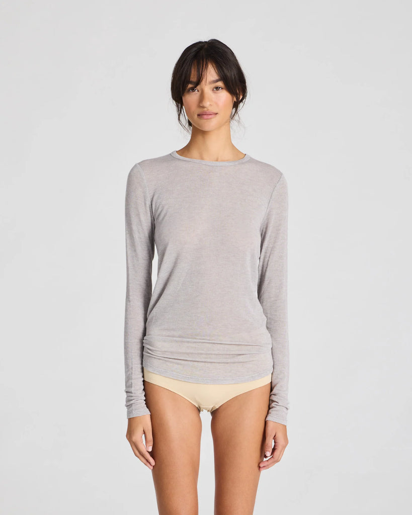 Gai+Lisva - Thyra Top - Light Grey Melange