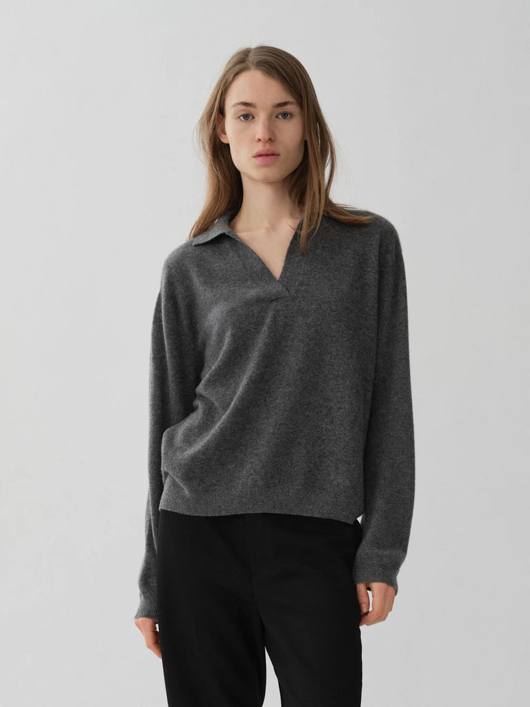 Peoples Republic Of Cashmere - Oversized V-Neck - Heather Grey