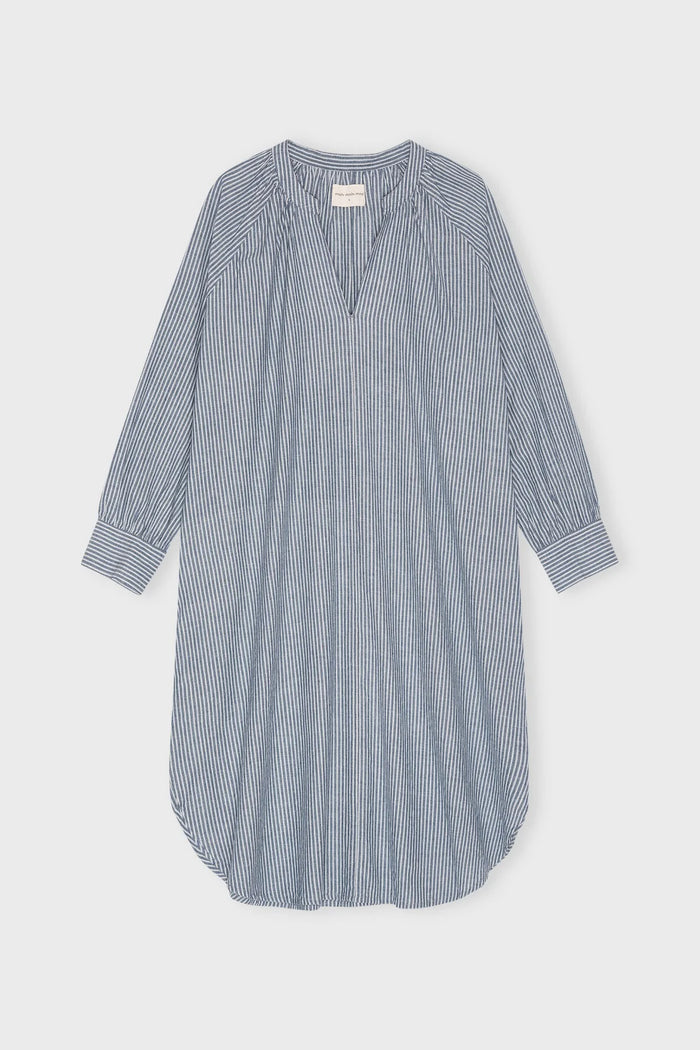 Moshi Moshi Mind - Above Dress Stripe - Sea Blue/White