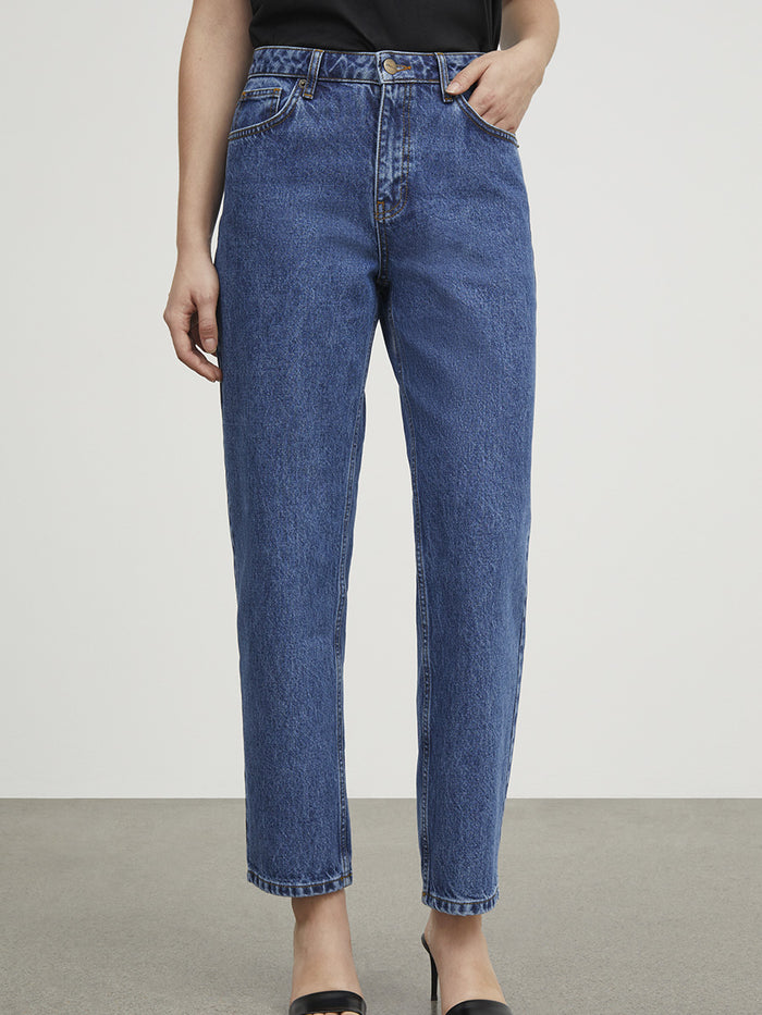 Skall Studio - Straight leg jeans - Mid blue denim