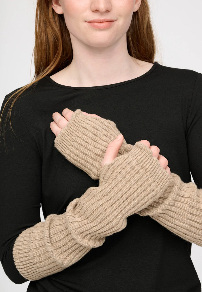 Moshi Moshi Mind - Armwarmers - Brown Melange (Kopi)