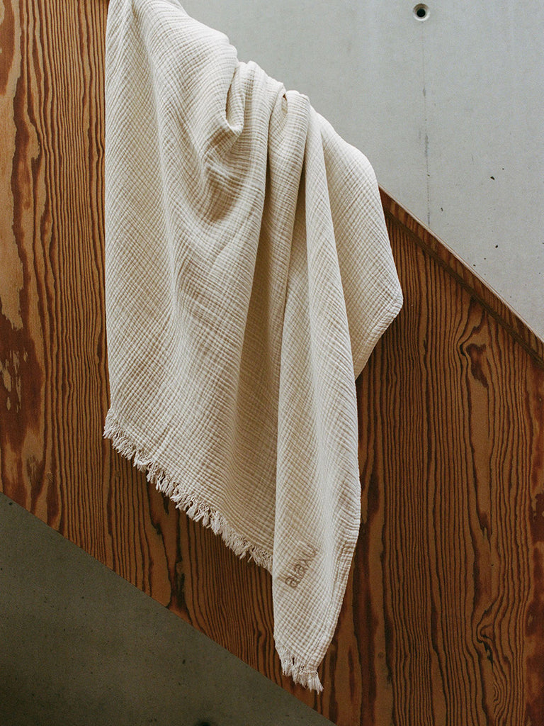 Aiayu - Cotton Throw - Pure Ecru