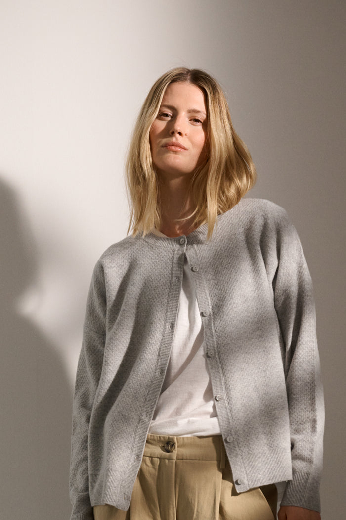 Moshi Moshi Mind - Dolly Cardigan - Light Grey Melange