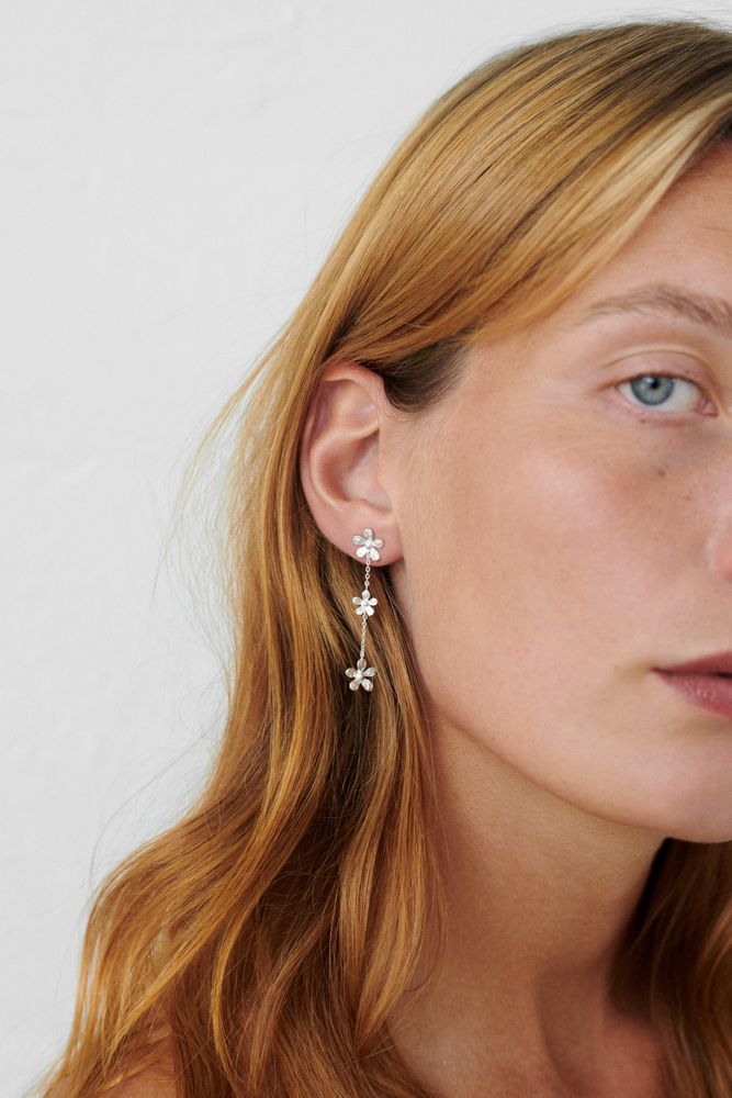 Pernille Corydon - Wild Poppy Earrings - Forgyldt