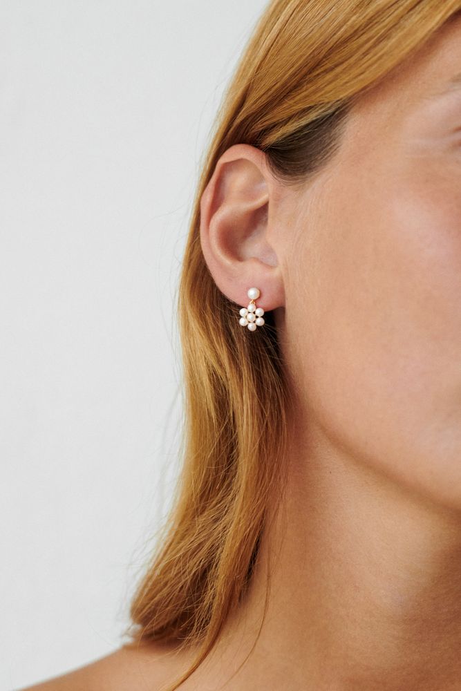 Pernille Corydon - Ocean Bloom Earrings - Forgyldt