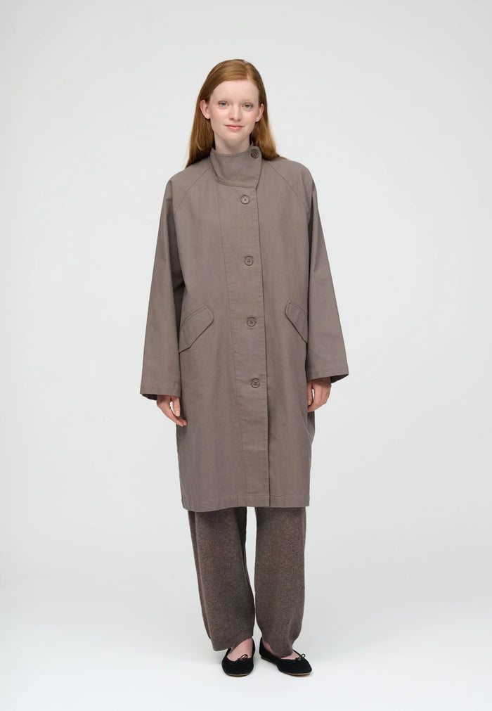 Moshi Moshi Mind - Ella Coat Canvas - Khaki Grey