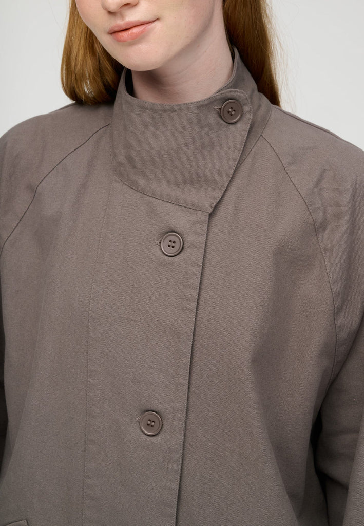 Moshi Moshi Mind - Ella Coat Canvas - Khaki Grey