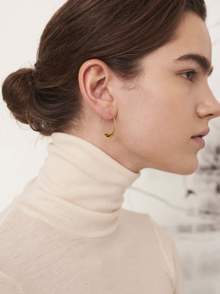 Studio Loma - Large Flora Earring - Forgyldt