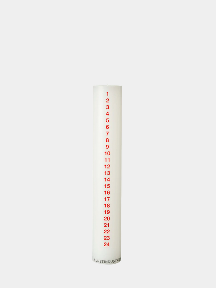 Kunstindustrien - Kalenderlys - 5x30 cm - Rød