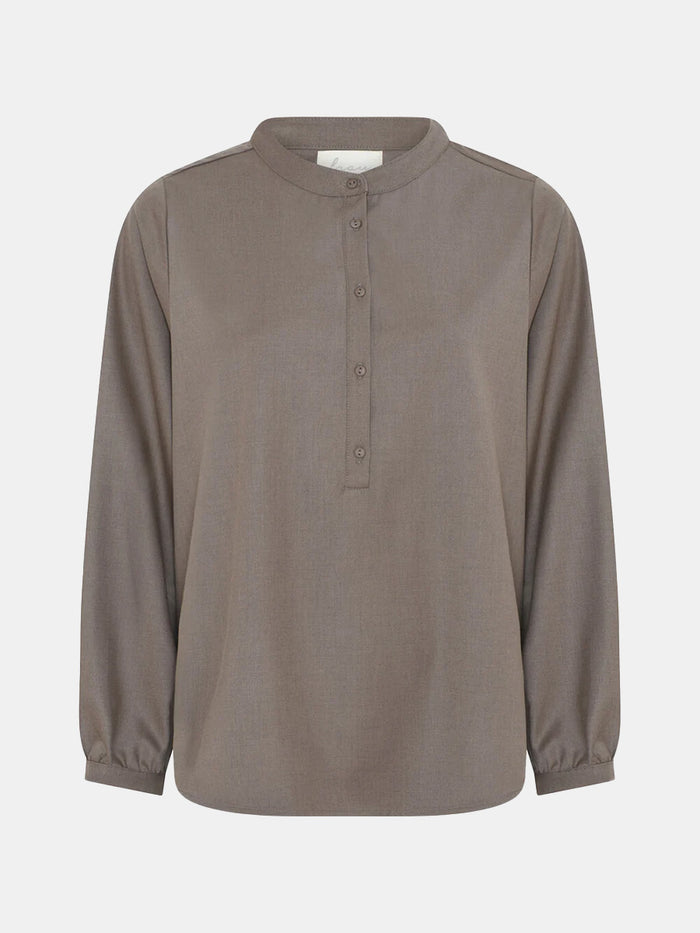 Frau - Madrid Wool Shirt - Walnut