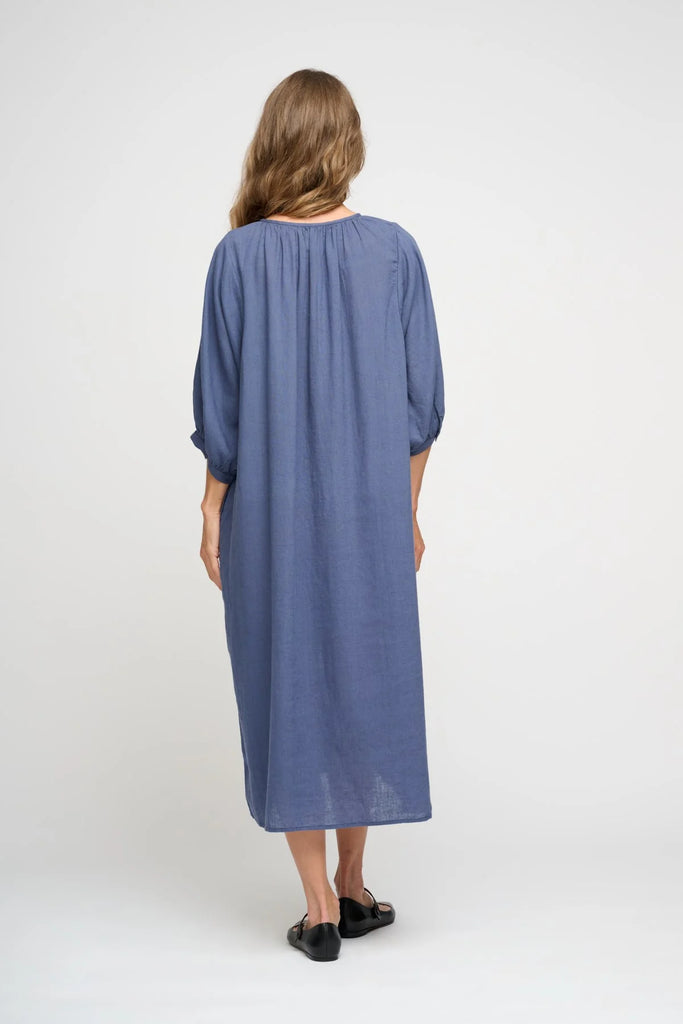 Moshi Moshi Mind - May Shirtdress Linen - Sea Blue