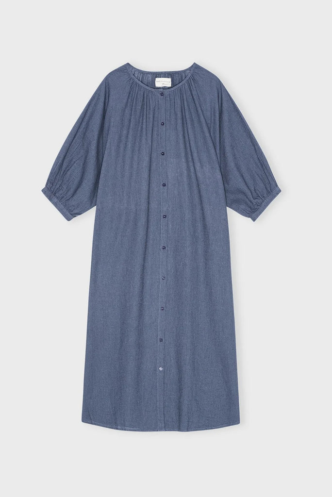 Moshi Moshi Mind - May Shirtdress Linen - Sea Blue