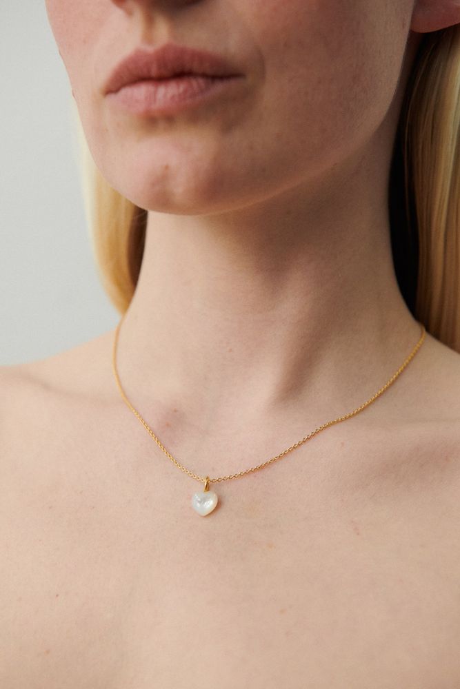 Pernille Corydon - Ocean Heart Necklace - Forgyldt