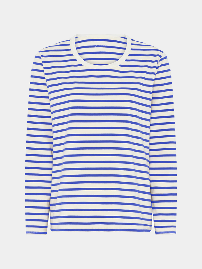 Frau - Panama Cotton LS Loose Top - Amparo Blue Stripe