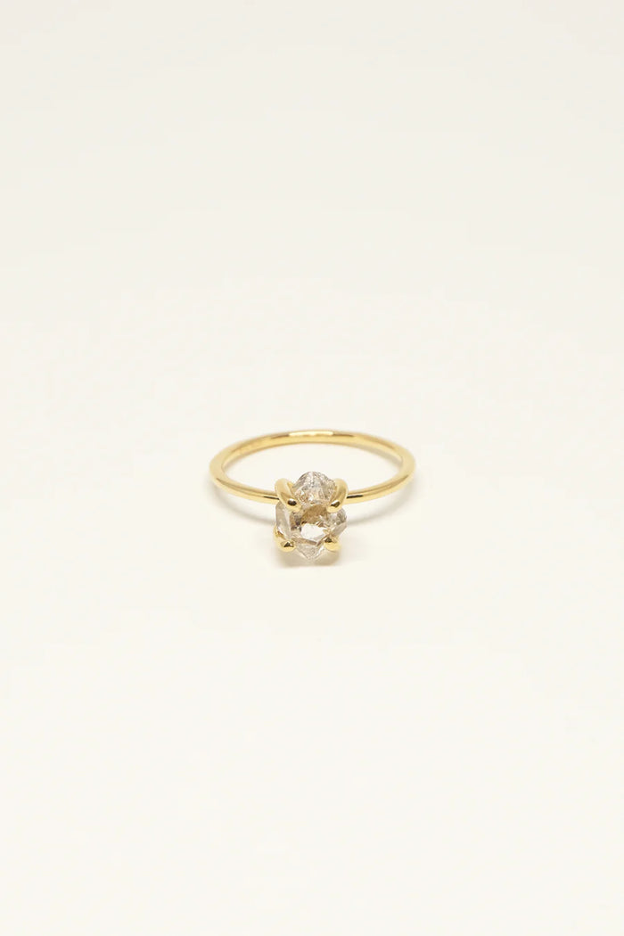 Studio Loma - Colette Ring - Forgyldt / Herkimer Diamant